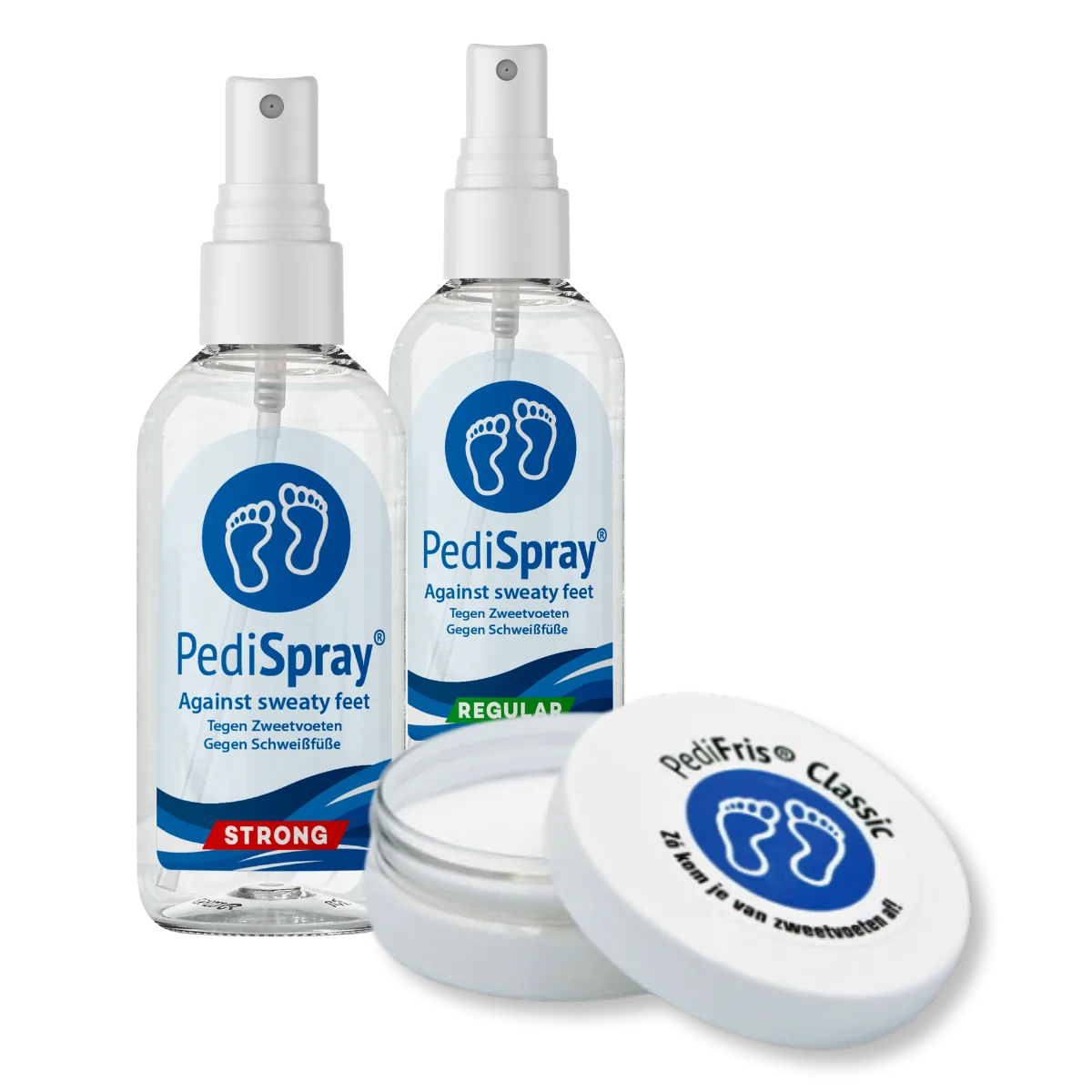 PediFris® Classic en PediSpray® tegen zweetvoeten